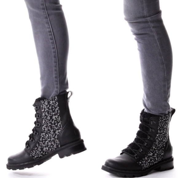 NWT SOREL lennox lace up waterproof combat Moto boots - Picture 3 of 14